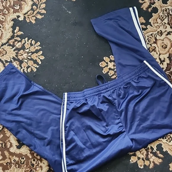 STARTER Blue and White Stripe Jogger Sweatpants Athletic Fit; Navy, Size:XL - Picture 8 of 13